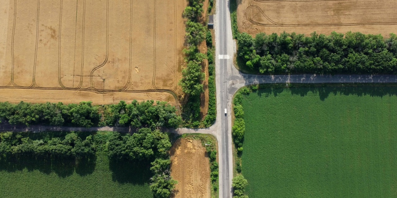 Differences between aerial imagery and an orthophoto